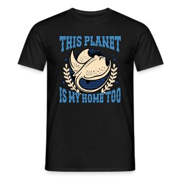 Manta Rays This Planet Is My Home Ocean Animal - Männer T-Shirt - Schwarz - Vorne - AI Model Male 178 light (178cm)