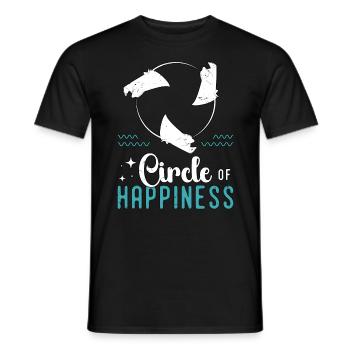 Manta Rays Circle Of Happiness Marine Biology - Männer T-Shirt - Schwarz - Vorne - AI Model Male 178 light (178cm)