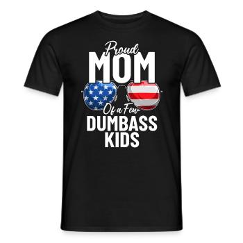Stolze Mutter Von Ein Paar Dummen Kindern Patriotische Mutter - Männer T-Shirt - Schwarz - Vorne - AI Model Male 178 light (178cm)