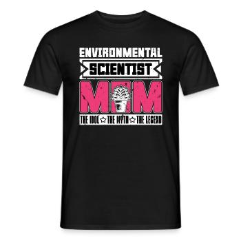 Scientifique de l’environnement Maman La pédologue - T-shirt homme - noir - Devant - AI Model Male 178 light (178cm)