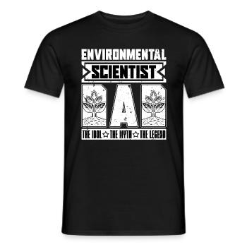 Environmental Scientist Dad The Idol Agriculturist - Men's T-Shirt - black - Front - AI Model Male 178 light (178cm)