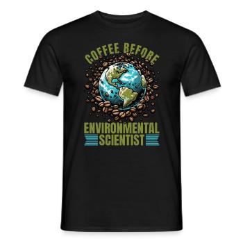 Environmental Scientist Coffee Biologist Coffee - Men's T-Shirt - black - Front - AI Model Male 178 light (178cm)