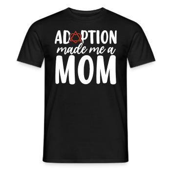 Adoption Made Me A Mom Foster Care Funny Adoption - Men's T-Shirt - black - Front - AI Model Male 178 light (178cm)