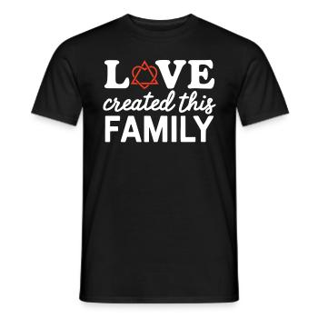 L’amour a créé cette famille d’adoption drôle en famille d’accueil - T-shirt homme - noir - Devant - AI Model Male 178 light (178cm)