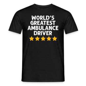 Grappige ambulancechauffeur EMS paramedische noodsituatie - Heren T-shirt - zwart - Voor - AI Model Male 178 light (178cm)