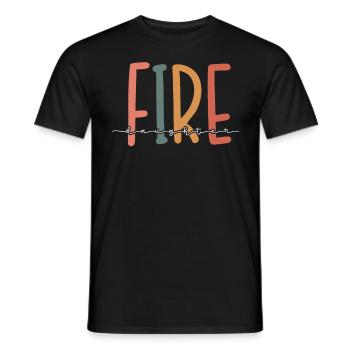 Fire Daughter Retro Emergency Response - Männer T-Shirt - Schwarz - Vorne - AI Model Male 178 light (178cm)