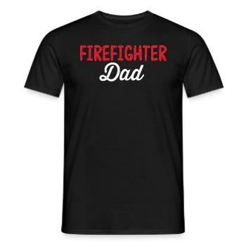Papa pompierSécurité incendie Papa pompier - T-shirt homme - noir - Devant - AI Model Male 178 light (178cm)