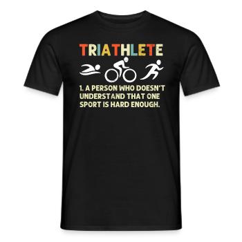 Triathlet Lustige Definition Retro Triathlon - Männer T-Shirt - Schwarz - Vorne - AI Model Male 178 light (178cm)