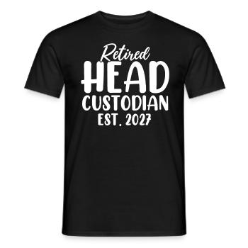 Pensionierter Schulleiter Verwalter Ruhestand Lustige Schule - Männer T-Shirt - Schwarz - Vorne - AI Model Male 178 light (178cm)