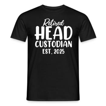 Gardien en chef à la retraite 2025 Femme de ménage Drôle - T-shirt homme - noir - Devant - AI Model Male 178 light (178cm)