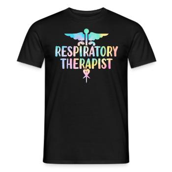 Inhalothérapeute Tie Dye Healthcare Lung - T-shirt homme - noir - Devant - AI Model Male 178 light (178cm)