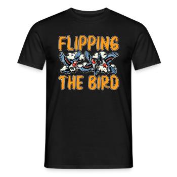Bird Photography Flipping The Bird Ornithologist - Men's T-Shirt - black - Front - AI Model Male 178 light (178cm)