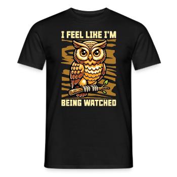 Bird Photography I Feel Like I'm Being Birdwatcher - Men's T-Shirt - black - Front - AI Model Male 178 light (178cm)