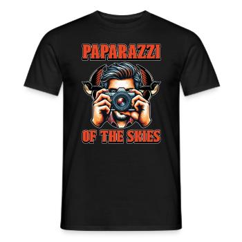 Photographie d’oiseaux Paparazzi de l’amoureux de la nature - T-shirt homme - noir - Devant - AI Model Male 178 light (178cm)