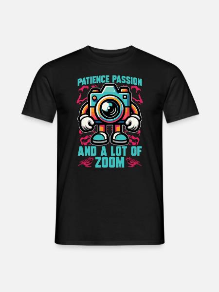 Bird Photography Patience Passion And Birdwatching - T-shirt herr - svart