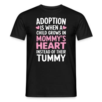 Adoption Is When A Child Funny Gotcha Day - Men's T-Shirt - black - Front - AI Model Male 178 light (178cm)
