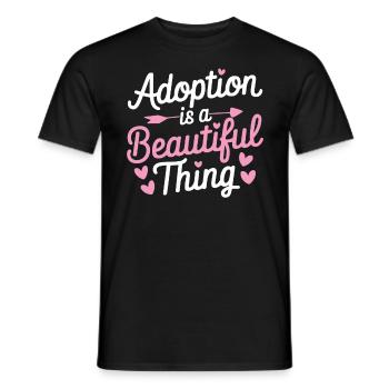 L’adoption est une belle chose : les liens familiaux - T-shirt homme - noir - Devant - AI Model Male 178 light (178cm)
