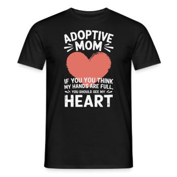 Si tu penses que j’ai les mains pleines, tu devrais voir mon - T-shirt homme - noir - Devant - AI Model Male 178 light (178cm)