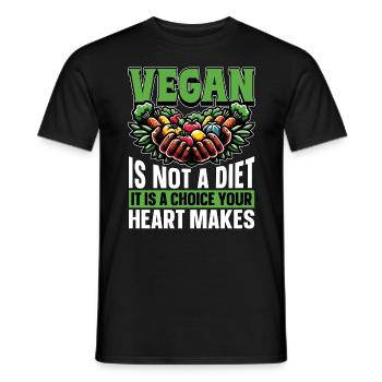 Vegetarian Vegan Is Not A Diet It Is Animal Lover - Men's T-Shirt - black - Front - AI Model Male 178 light (178cm)