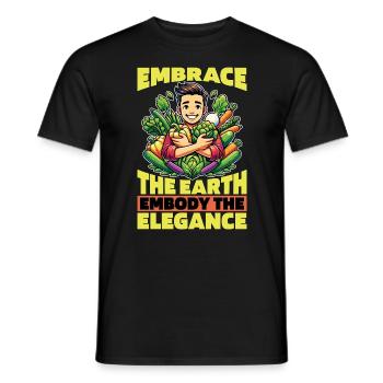 Vegetarian Embrace The Earth Veganism Vegetarians - Männer T-Shirt - Schwarz - Vorne - AI Model Male 178 light (178cm)