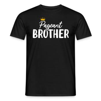 Pageant Brother Glitz Glam Beauty Pageant Sash - Men's T-Shirt - black - Front - AI Model Male 178 light (178cm)