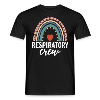 Thérapie respiratoire Boho Arc-en-ciel Funny Healthcare - T-shirt homme - noir - Devant - AI Model Male 178 light (178cm)