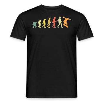 Skating Evolution Retro Skate Lustiges Skateboarden - Männer T-Shirt - Schwarz - Vorne - AI Model Male 178 light (178cm)