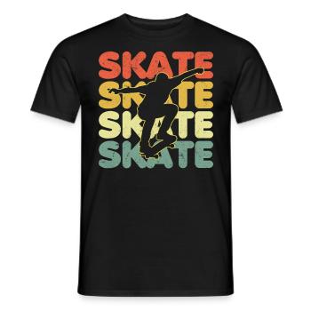 Lustig Skate Retro Vintage Longboarding Skaten - Männer T-Shirt - Schwarz - Vorne - AI Model Male 178 light (178cm)