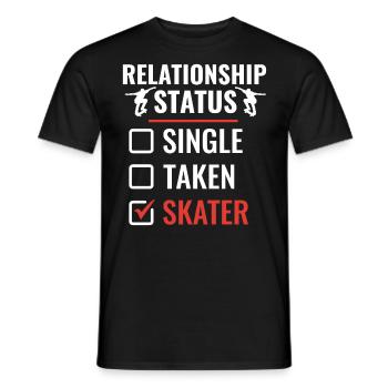 Beziehungsstatus Skater Longboarden Lustig - Männer T-Shirt - Schwarz - Vorne - AI Model Male 178 light (178cm)