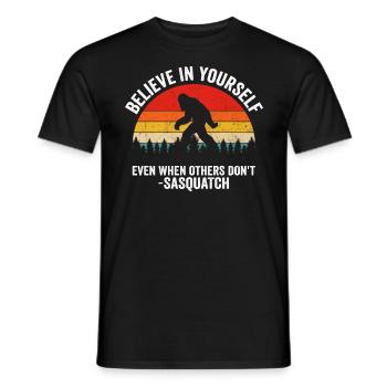 Croyez en vous même quand les autres ne rétro pas - T-shirt homme - noir - Devant - AI Model Male 178 light (178cm)
