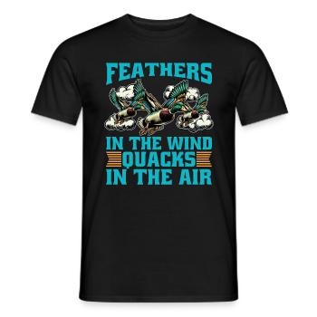 Mallard Duck Feathers In The Wind Duck Enthusiast - Männer T-Shirt - Schwarz - Vorne - AI Model Male 178 light (178cm)