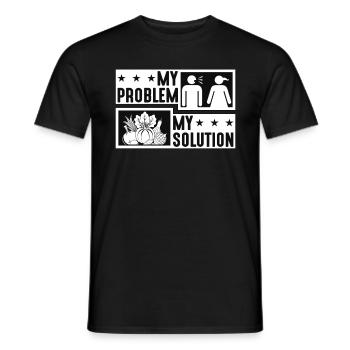 Vegetarian My Problem My Solution Pictogram Mom - Männer T-Shirt - Schwarz - Vorne - AI Model Male 178 light (178cm)