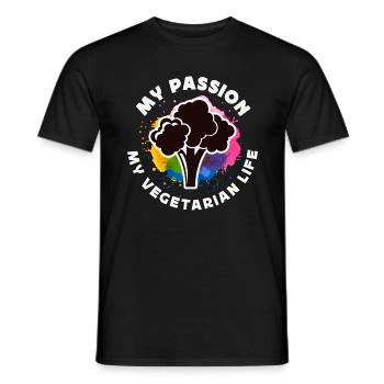 Vegetarian My Passion My Vegetarian Healthy Eating - Männer T-Shirt - Schwarz - Vorne - AI Model Male 178 light (178cm)