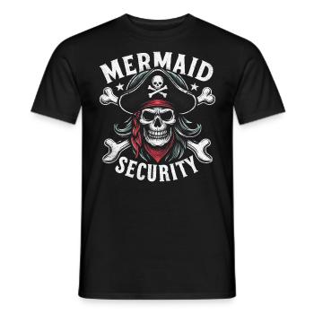 Meerjungfrau Sicherheit Kreuzknochen Schatzsuche Lustig - Männer T-Shirt - Schwarz - Vorne - AI Model Male 178 light (178cm)
