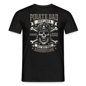 Papa pirate Crossbone Chasse au trésor papa - T-shirt homme - noir - Devant - AI Model Male 178 light (178cm)
