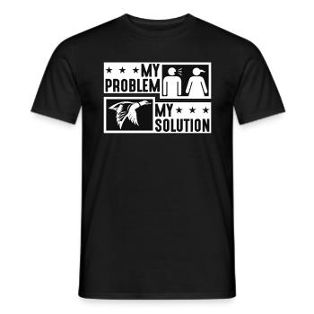 Mallard Duck My Problem My Solution Pictogram Mom - Men's T-Shirt - black - Front - AI Model Male 178 light (178cm)