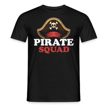 Escouade de pirates chasse au trésor Crâne Crossbone - T-shirt homme - noir - Devant - AI Model Male 178 light (178cm)