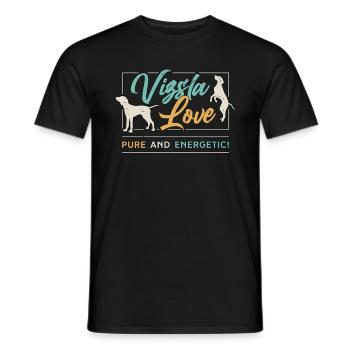 Vizsla Love Pure And Energetic Pet Owner Dog Lover - Men's T-Shirt - black - Front - AI Model Male 178 light (178cm)