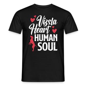 Vizsla Heart Human Animal Lover Viszla Enthusiast - Männer T-Shirt - Schwarz - Vorne - AI Model Male 178 light (178cm)