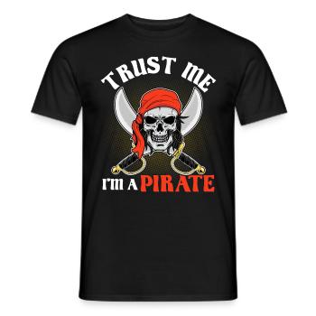 Croyez-moi, je suis un pirate Aargh Crossbone drôle - T-shirt homme - noir - Devant - AI Model Male 178 light (178cm)
