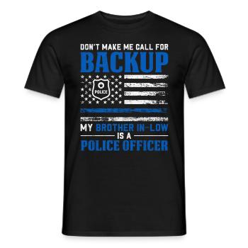 Schwager Lustiger Polizist USA Flagge Gesetz - Männer T-Shirt - Schwarz - Vorne - AI Model Male 178 light (178cm)
