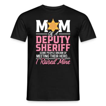 Stellvertretender Sheriff Mutter Ersthelfer Stellvertretende Mutter - Männer T-Shirt - Schwarz - Vorne - AI Model Male 178 light (178cm)