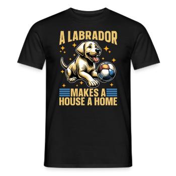 Labrador Retriever Un labrador fait propriétaire d’animal de compagnie - T-shirt homme - noir - Devant - AI Model Male 178 light (178cm)