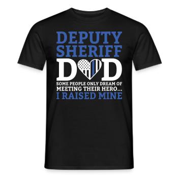 Stellvertreter Vater Strafverfolgung Lustiger Sheriff Vater - Männer T-Shirt - Schwarz - Vorne - AI Model Male 178 light (178cm)