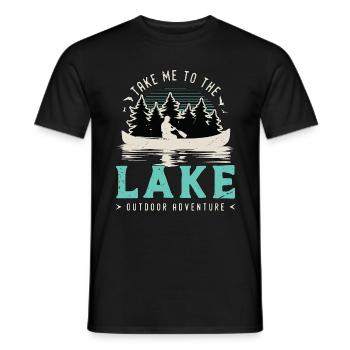 Canoë Emmène-moi au lac Kayak en plein air Rameur - T-shirt homme - noir - Devant - AI Model Male 178 light (178cm)