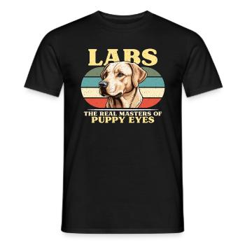 Labrador Retriever Labs : le véritable maître propriétaire d’animaux de compagnie - T-shirt homme - noir - Devant - AI Model Male 178 light (178cm)