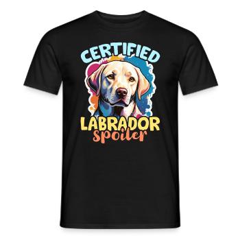 Labrador Retriever Certified Labrador Dog Owner - Men's T-Shirt - black - Front - AI Model Male 178 light (178cm)