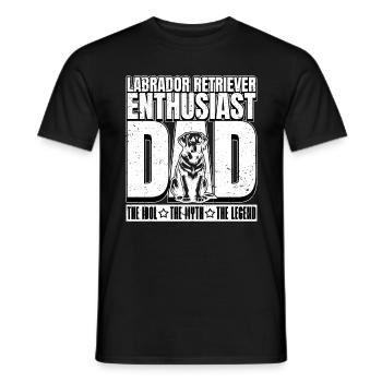 Labrador Retriever Enthusiast Dad The Dog Breeder - Men's T-Shirt - black - Front - AI Model Male 178 light (178cm)