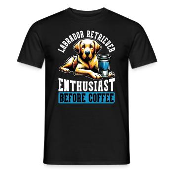 Passionné de Labrador Retriever avant éleveur de chiens - T-shirt homme - noir - Devant - AI Model Male 178 light (178cm)