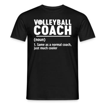 Entraîneur de volley-ball Funny Definition Serve Ball - T-shirt homme - noir - Devant - AI Model Male 178 light (178cm)